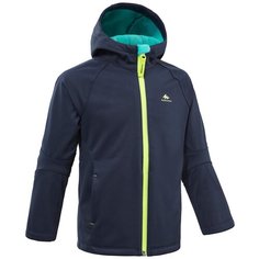 Куртка софтшелл походная MH550 детская 2–6 лет, размер: 103-112 CM 4-5, цвет: Синий Графит/Туркуаз QUECHUA Х Декатлон Decathlon