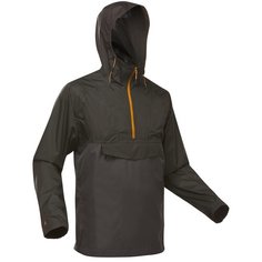 Анорак водонепроницаемый для походов на природе мужской NH150 черный, размер: 4XL, цвет: Черный/Угольный Серый QUECHUA Х Декатлон Decathlon