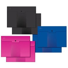 Attache Папка-конверт на кнопке Digital А5+, пластик, 6 шт в ассортименте