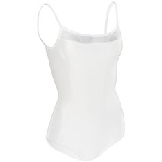 Купальник для классического танца с тонкими бретельками белый для девочек 4 Decathlon
