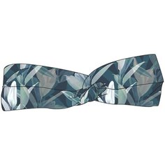 Повязка д/волос д/фитнеса и кардиотренировок на резинке женская зелен. с принтом DOMYOS Х Декатлон Единый Decathlon