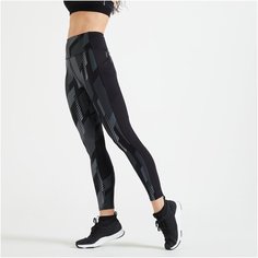 Леггинсы для фитнеса с карманом для телефона DOMYOS Х Decathlon Серый S