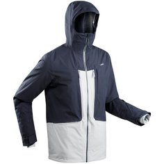 Куртка горнолыжная для фрирайда мужская темно-синяя FR 500 WEDZE Х Decathlon Темно-Синий/Перламутровый Серый M