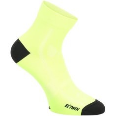 Носки для велоспорта ROADR 500 VAN RYSEL Х Decathlon Лайм/Черный EU39/42