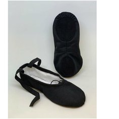 Балетки с двусоставной подошвой тканевые черные DOMYOS Х Декатлон 32 Decathlon