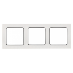 Рамка 3п EKFEZM-G-304-20, белый/черный