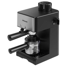 Кофеварка рожковая inhouse ICM 0401BK, черный/серебристый