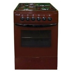 Газовая плита лысьва ЭГ 1 3г 01 МС-2у коричневая, без крышки