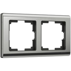 Рамка Werkel W0021602/ Рамка на 2 поста Metallic (глянцевый никель), Никель,