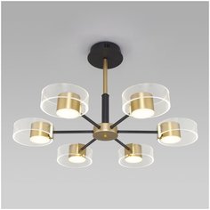 Потолочная люстра Eurosvet Jet 90244/6 черный/золото, Черный, LED