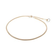 Ошейник-удавка ZooOne с 2-я кольцами круглый 6 мм, длина ошейника 75 см слоновая кость