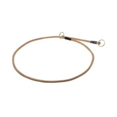 Ошейник-удавка ZooOne с 2-я кольцами круглый 6 мм, длина ошейника 75 см кэмел