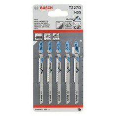 Пилки для лобзиков BOSCH T 227 D 5шт. унив. для аллюм.крив.рез 2608631030