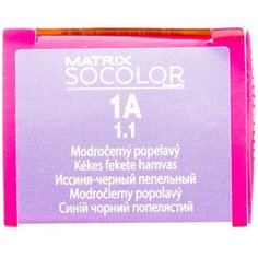 Matrix Socolor Beauty стойкая крем-краска для волос, 1A иссиня-черный пепельный, 90 мл
