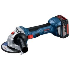 Аккумуляторная УШМ BOSCH GWS 180-Li 4.0Ач x1, GAL 18V-40 кейс, 125 мм