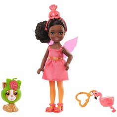 Кукла Barbie Челси с питомцем Фламинго, 14 см, GJW30