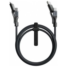 Кабель Nomad Cable 3 in 1 USB-C/USB-A/microUSB 1.5 м, черный