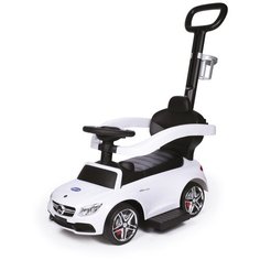 Каталка-толокар Babycare Mercedes-Benz AMG C63 Coupe (639 кожаное сиденье, резиновые колеса) белый