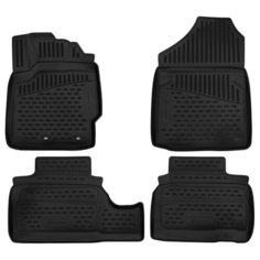 Комплект ковриков салона ELEMENT 3D48138210k для Toyota Vitz 4 шт. чёрный