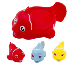 Игрушка детская для ванной "Морские обитатели"/Пищалка/4 фигурки Oubaoloon