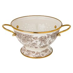 Дуршлаг Agness Royal Garden 950-092, 20 см, белый/рисунок