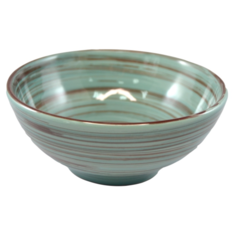 Керамический салатник. Борисовская керамика. "Удачный", цвет: бирюзовый, черный, 450 мл