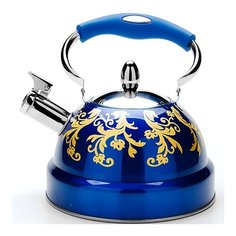 Чайник со свистком "Mayer & Boch", синий, 2,6 л