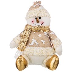 Фигурка Lefard Снеговик 476-131 бежевый/золотистый