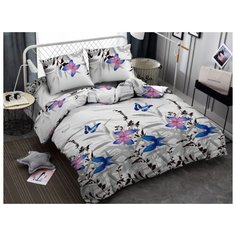 Постельное бельё Amore Mio Мако-сатин Blur Микрофибра Евро