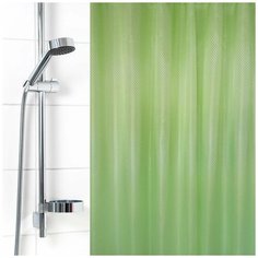 Штора для ванной комнаты "Бриллиант" 180х180 см (Ромб-зеленая) Вилина