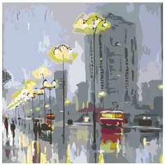 Городской вечер Раскраска картина по номерам на холсте