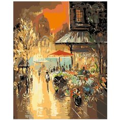 Яркий свет фонарей Раскраска картина по номерам на холсте