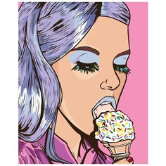 Вкусное мороженое Раскраска по номерам на холсте Живопись по номерам