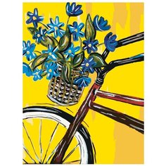 Дамский велосипед Раскраска по номерам на холсте Живопись по номерам
