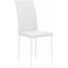 Стул Leset Бишо New, металл Белый, экокожа Белая