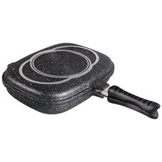 Двусторонняя сковорода-гриль из литого алюминия BOHMANN BH 1700-32MRB, мраморное покрытие