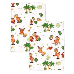 Пеленка фланелевая FlyZay 110x75 (Жираф)