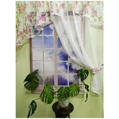 Штора для кухни "Моника" сиреневая Регион текстиль