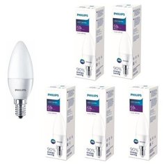 Лампа светодиодная Philips 6W E14 4000К Ecohome LEDCandle 6-60W E14 840 B35NDFR RCA 5шт