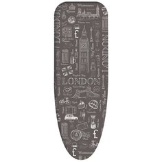 VAL TR-LN13047-L Чехол для гладильной доски, средний, 130*47 см, TRAVELLING LONDON, шт Valiant