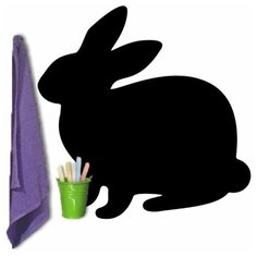 Магнитная меловая Доска Doski4you "Заяц" для рисования на холодильник, комплект / детская грифельная мел