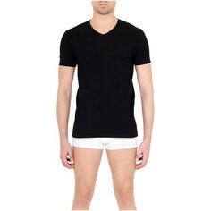 Футболка Pompea, T-SHIRT V COTTON с V-образным вырезом и коротким рукавом, из эластичного хлопка