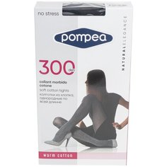 Женские колготки из хлопка 300 den Pompea, DCL COTTON, размер 4, синий