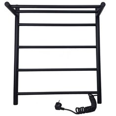 Полотенцесушитель Line с полкой (electro) 60/50, черный муар, скрытый провод справа Indigo