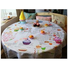 Скатерть праздничная Веселое чаепитие, 150 х 240 см Myatashop