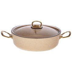 Сотейник Agness Премиум Paradise 3,9 л/26х7,5 см, индукция, трехслойное покрытие Granit, Pfoa Free (936-232)