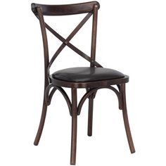 Стул Leset Грид мягкий, Тёмный орех, экокожа Шоколад