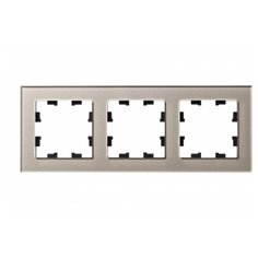 SE AtlasDesign Nature Стекло шампань Рамка 3-ая Schneider Electric