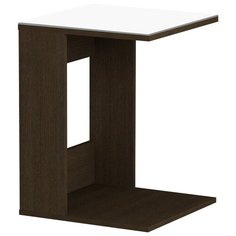 Стол журнальный LS 731 02.011 (корпус-венге,стекло-белый) Leset