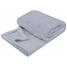 Плед-покрывало Baby Nice, MICRO VELUR, 150 х 200, "Горох", голубой